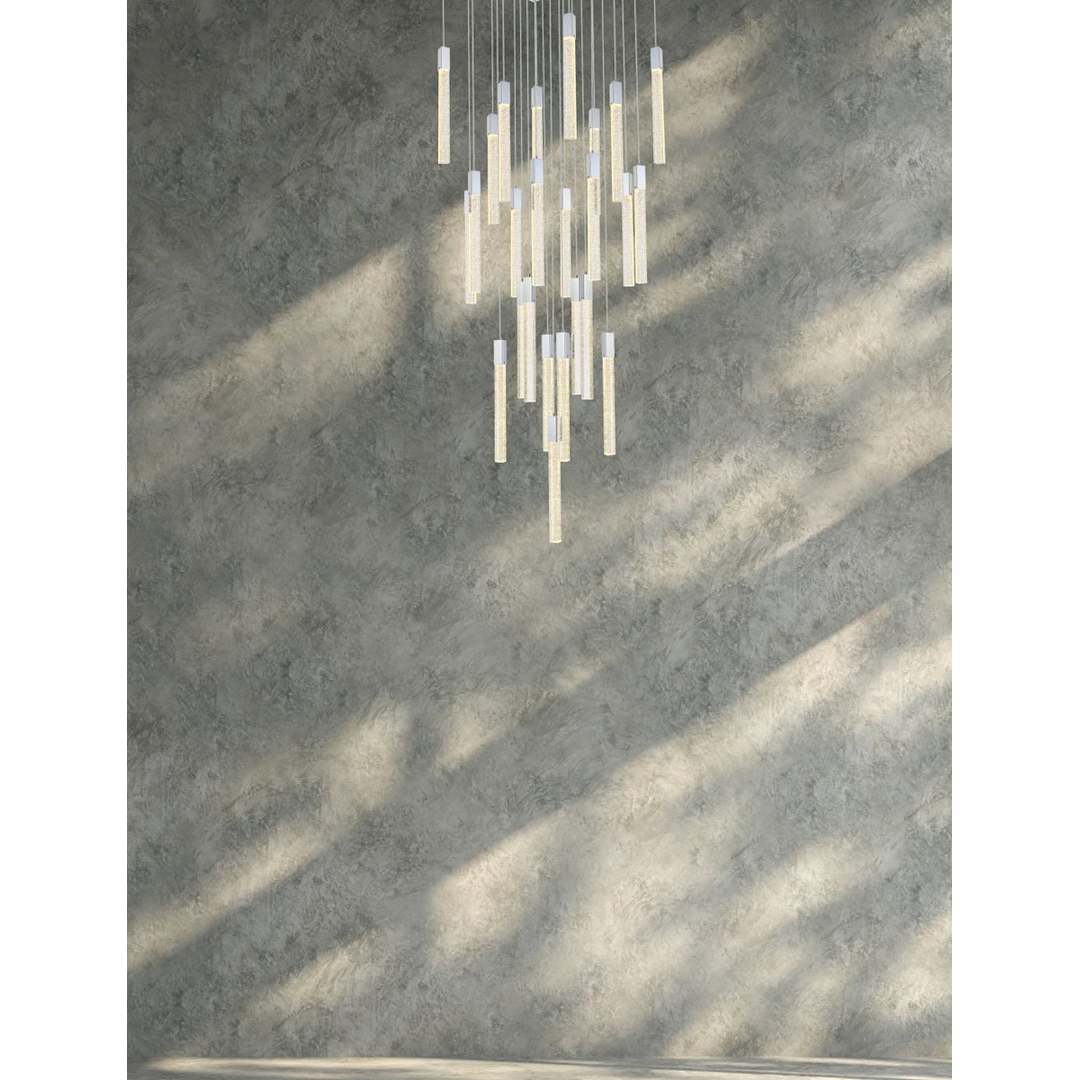 Weston 25 Light 36" Wide LED Crystal Multi Light Pendant with Clear Crystal Accents