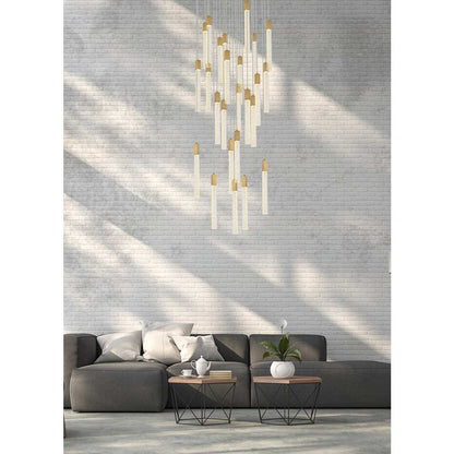 Weston 25 Light 42" Wide LED Crystal Multi Light Pendant with Clear Crystal Accents