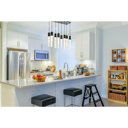 Aurora 36" Wide Crystal Linear Pendant