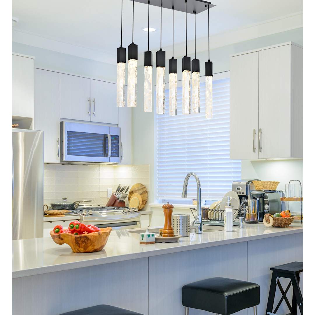 Aurora 36" Wide Crystal Linear Pendant