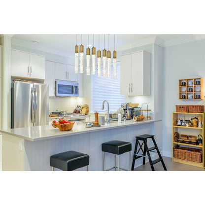 Aurora 36" Wide Crystal Linear Pendant