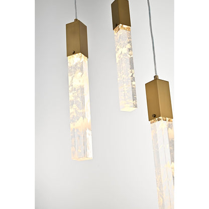 Aurora 36" Wide Crystal Linear Pendant
