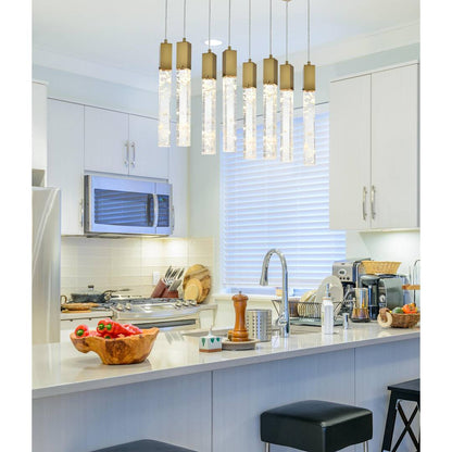 Aurora 36" Wide Crystal Linear Pendant