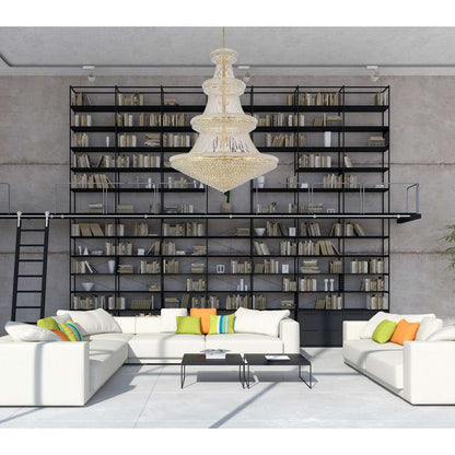 Primo 66 Light 72" Wide Crystal Empire Chandelier with Clear Royal Cut Crystals