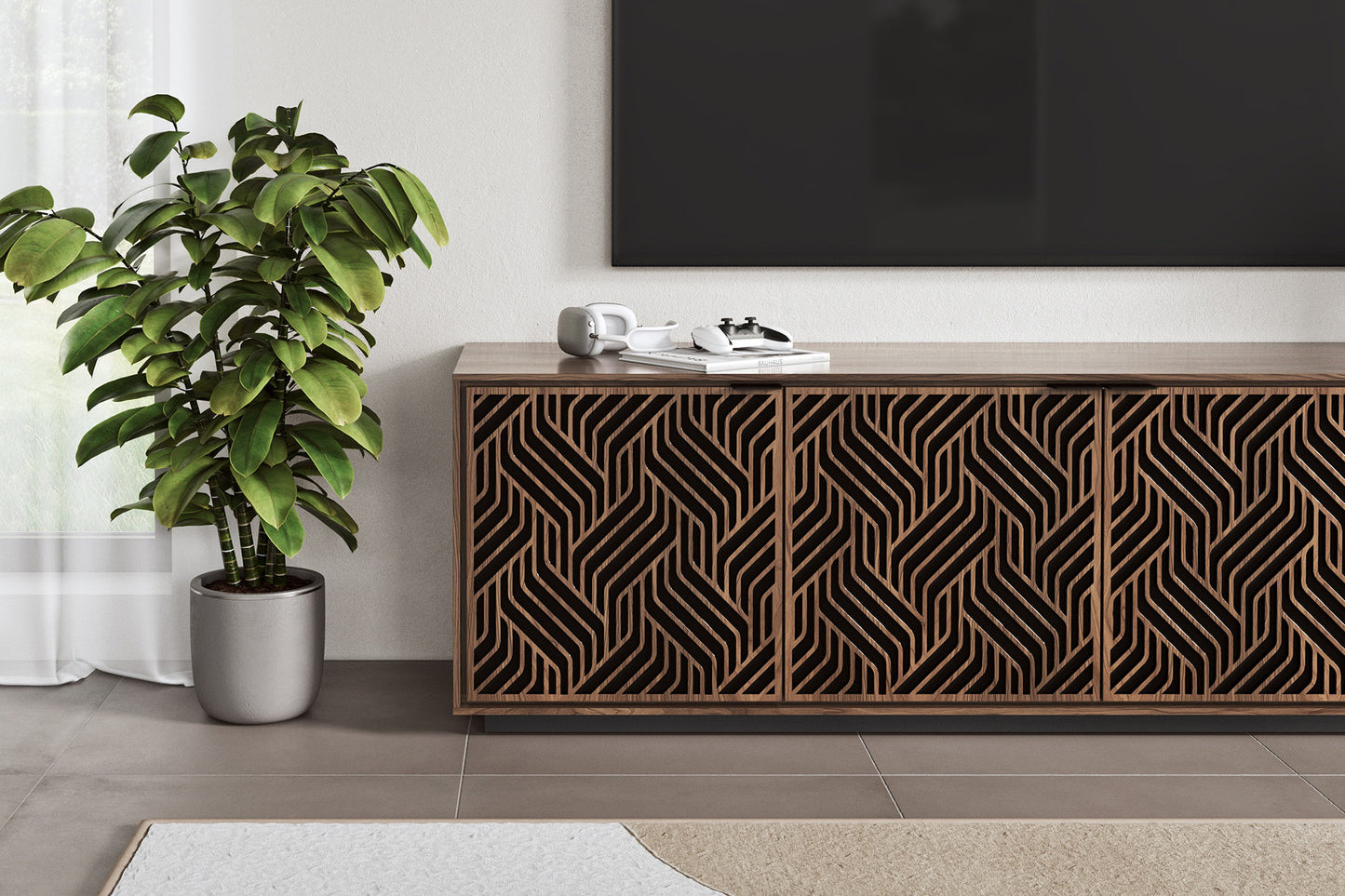 Elements 8703-We Media Cabinet