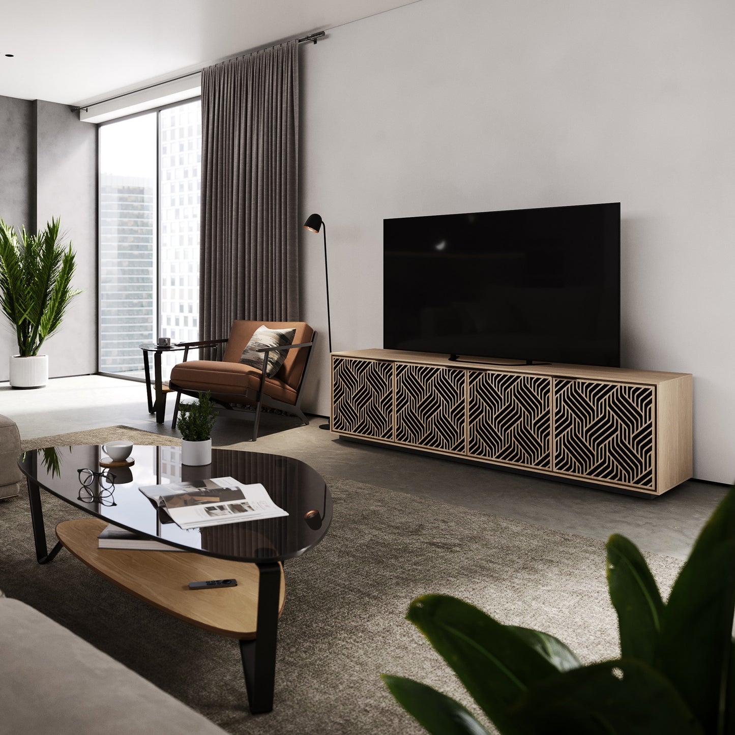 Elements 8703-We Media Cabinet