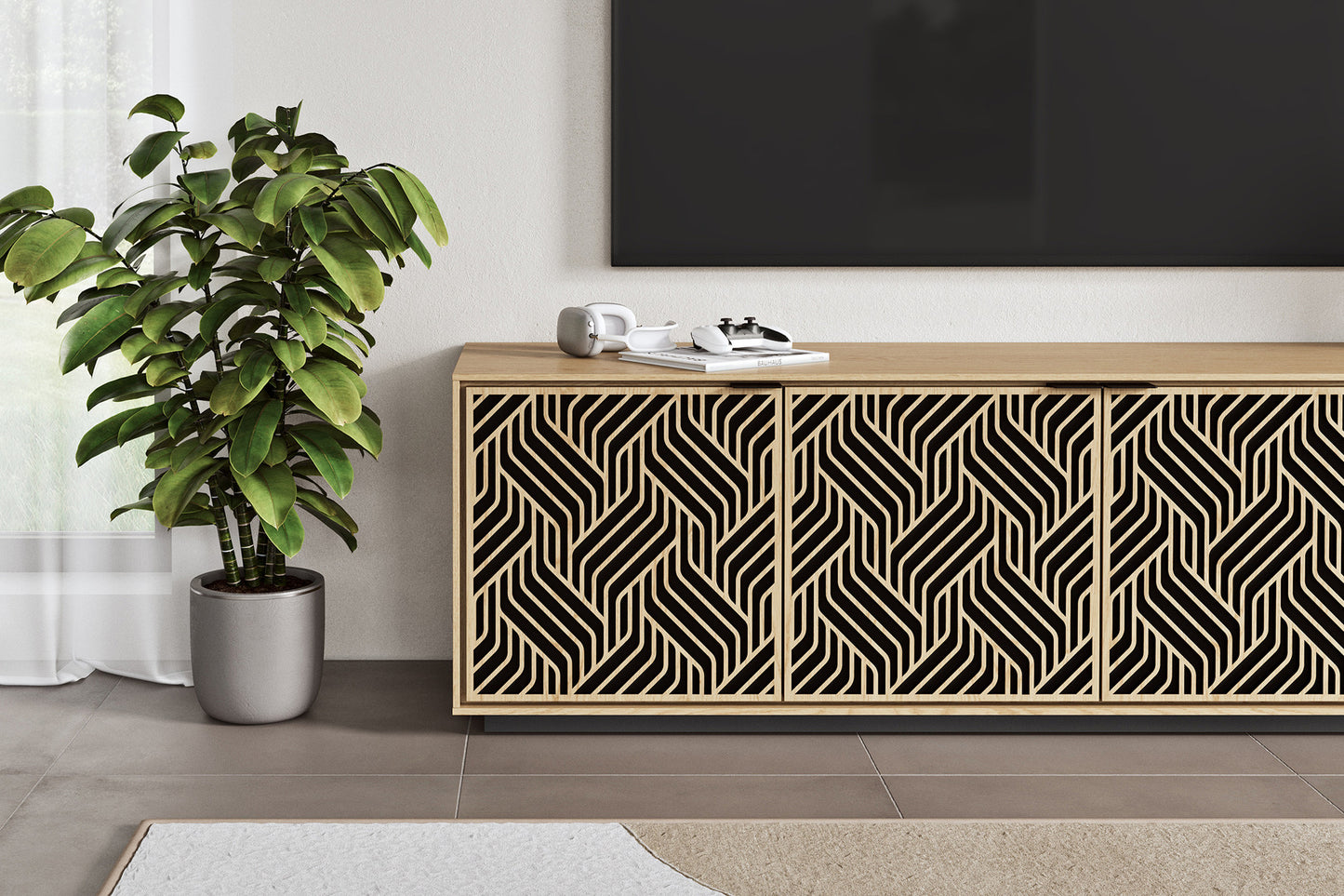 Elements 8703-We Media Cabinet