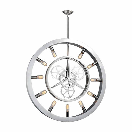 11 Light 1 Tier Chandelier with Clear Disk Shade from the Chronology Collection