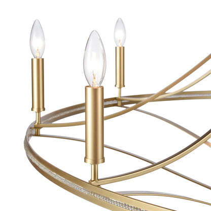 Noura 15 Light 60" Wide Crystal Candle Style Chandelier