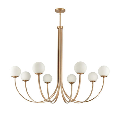 Caroline 8 Light 54" Wide Chandelier with Etched Opal Glass Shades