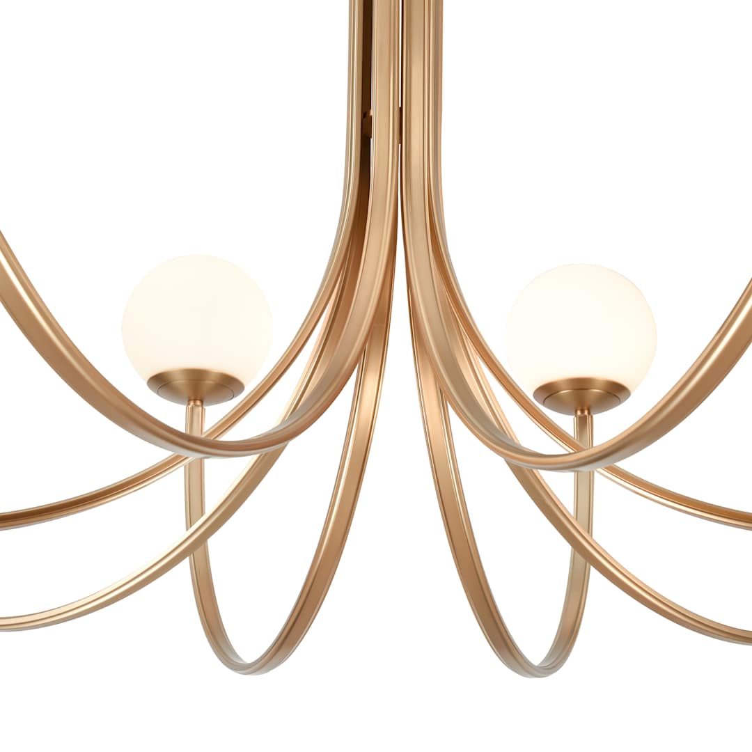 Caroline 8 Light 54" Wide Chandelier with Etched Opal Glass Shades
