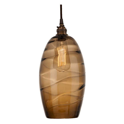 Ellisse 38" Wide Artisan Crafted 5 Light Optic Glass Linear Pendant