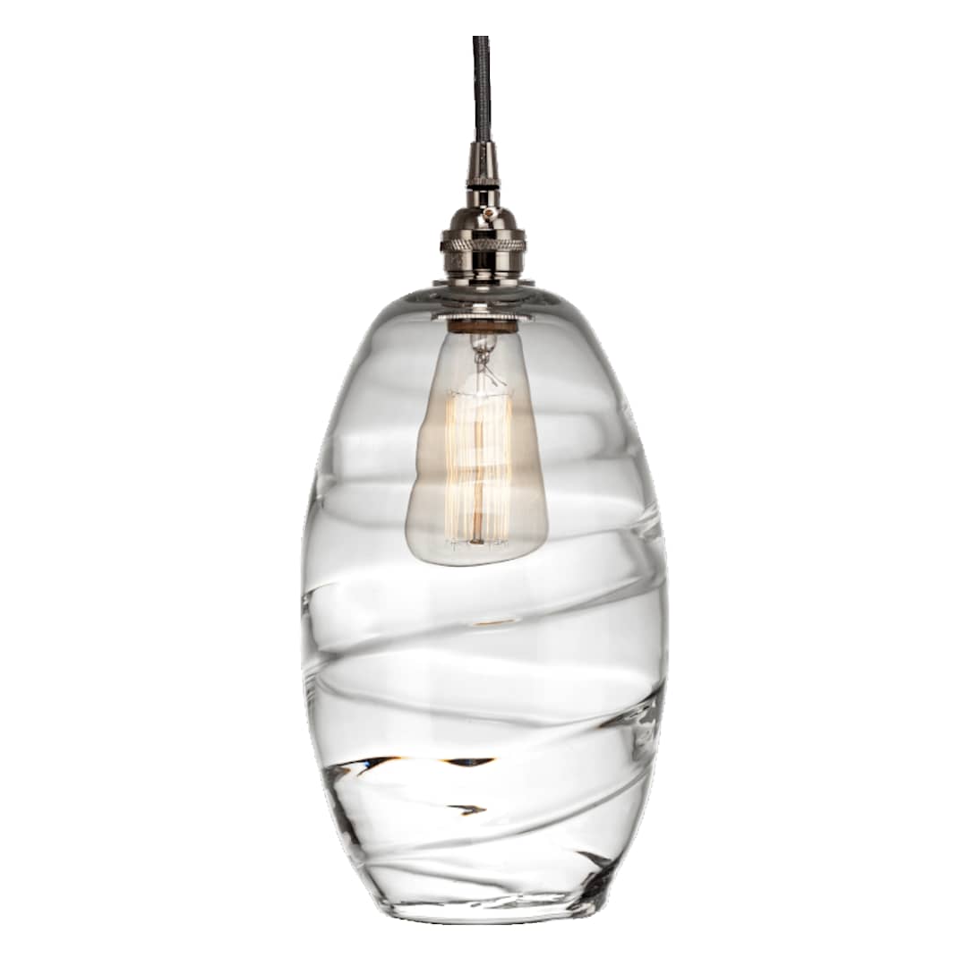 Ellisse 18" Wide Artisan Crafted 5 Light Optic Glass Pendant