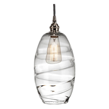 Ellisse 18" Wide Artisan Crafted 5 Light Optic Glass Pendant