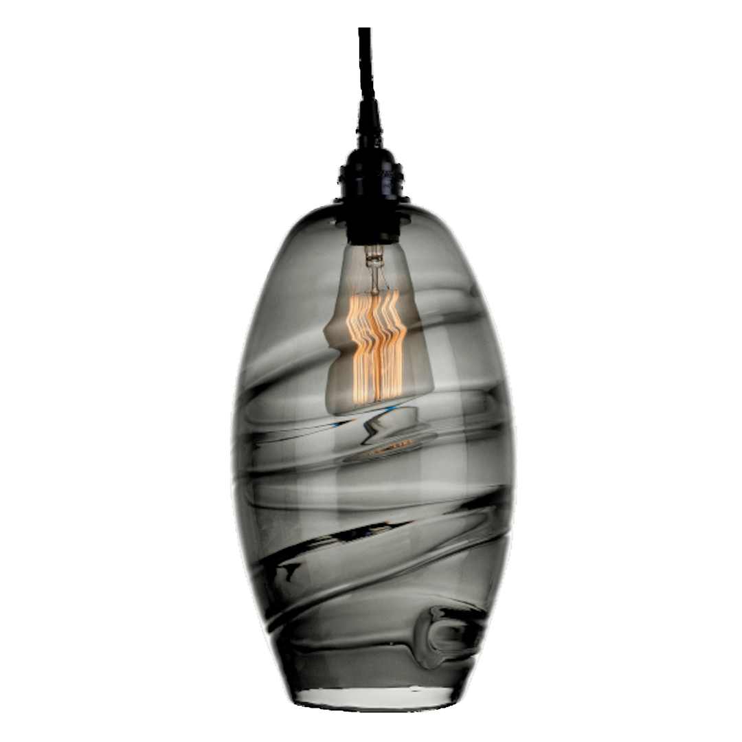 Ellisse 38" Wide Artisan Crafted 5 Light Optic Glass Linear Pendant