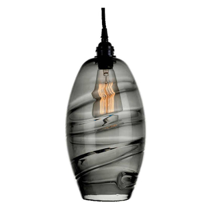 Ellisse 38" Wide Artisan Crafted 5 Light Optic Glass Linear Pendant