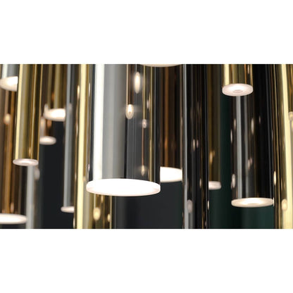 Flute 35 Light 36" Wide Multi Light LED Pendant