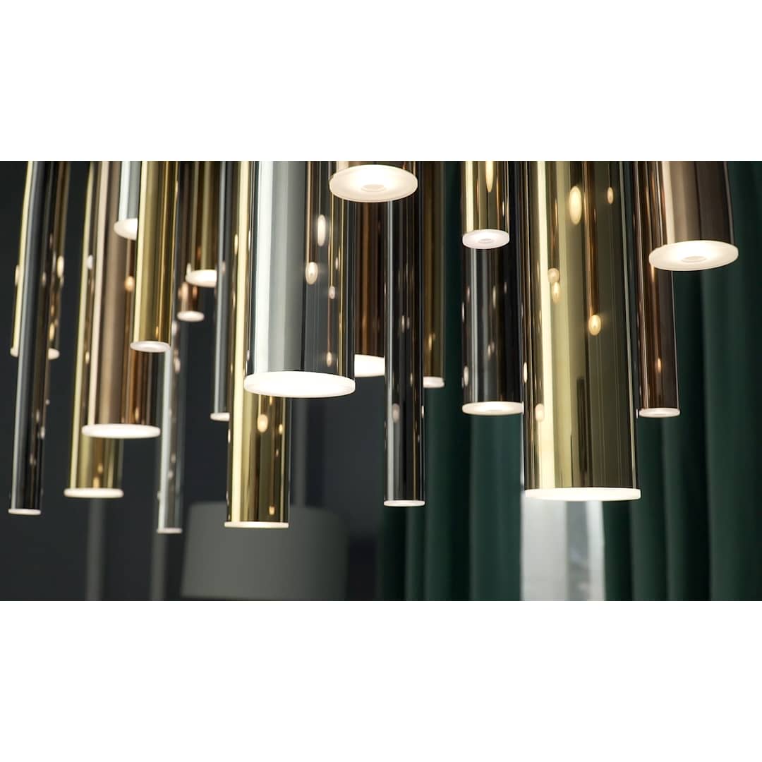 Flute 35 Light 36" Wide Multi Light LED Pendant