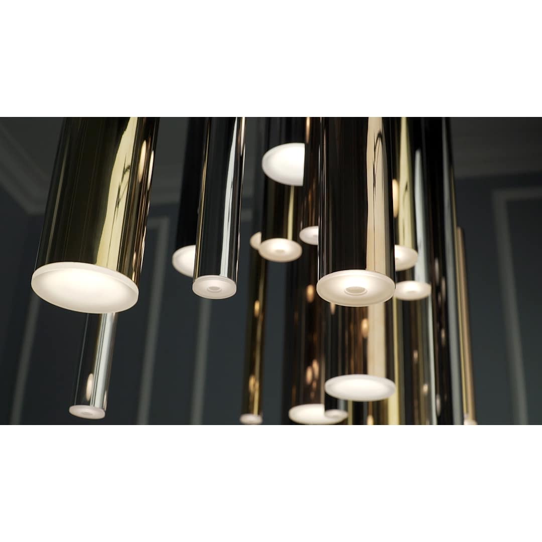 Flute 35 Light 36" Wide Multi Light LED Pendant