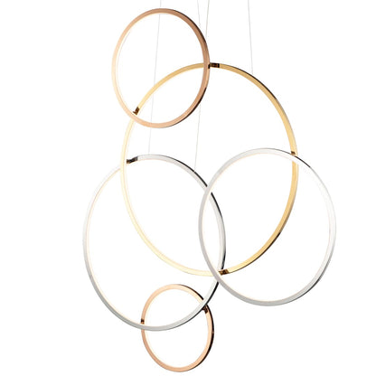 Union 5 Light 40" Wide LED Abstract Chandelier