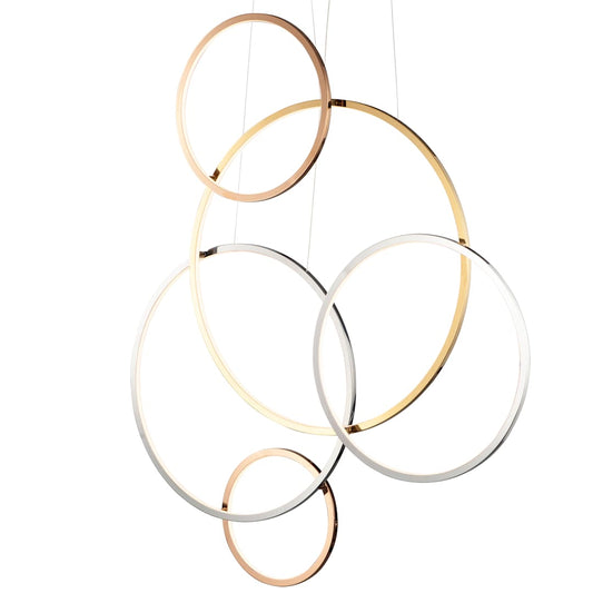 Union 5 Light 40" Wide LED Abstract Chandelier