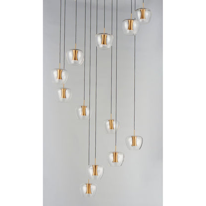 Newton 25 Light 28" Wide LED Multi Light Pendant