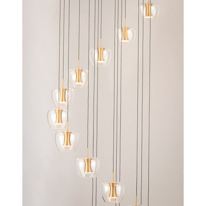 Newton 25 Light 28" Wide LED Multi Light Pendant