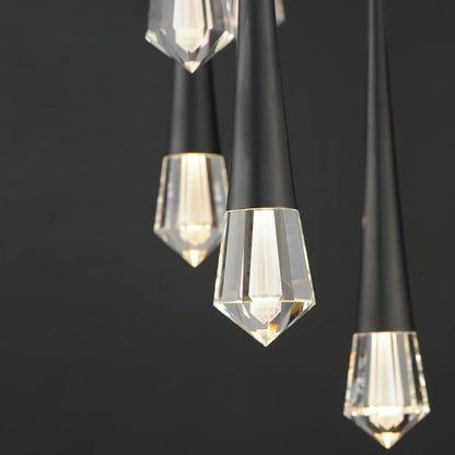 Pierce 25" Wide LED Crystal Multi Light Pendant