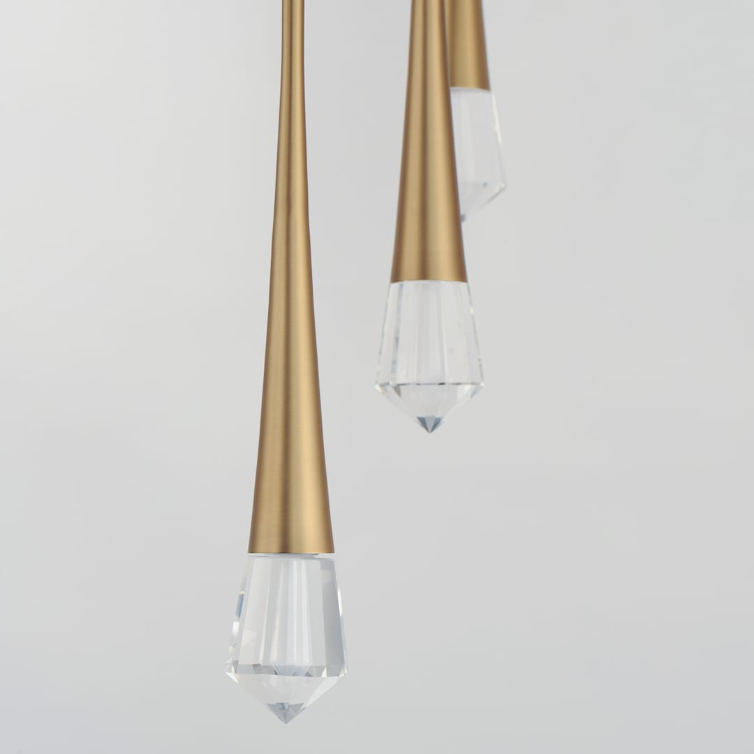 Pierce 25" Wide LED Crystal Multi Light Pendant