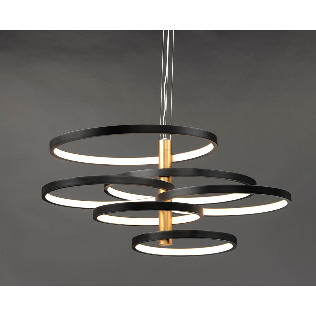 Hoopla 45" Wide Integrated LED Chandelier with Acrylic Diffusers