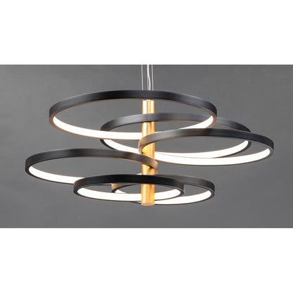 Hoopla 45" Wide Integrated LED Chandelier with Acrylic Diffusers