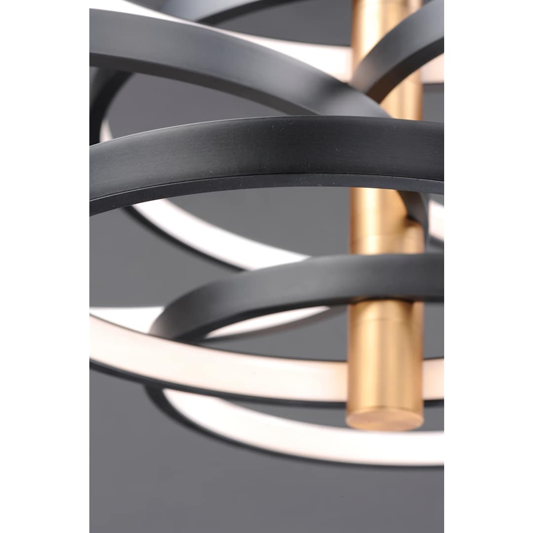 Hoopla 45" Wide Integrated LED Chandelier with Acrylic Diffusers