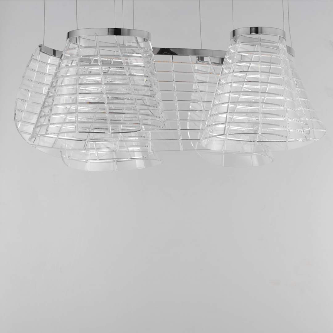 Tartan 3 Light 24" Wide LED Abstract Multi Light Pendant