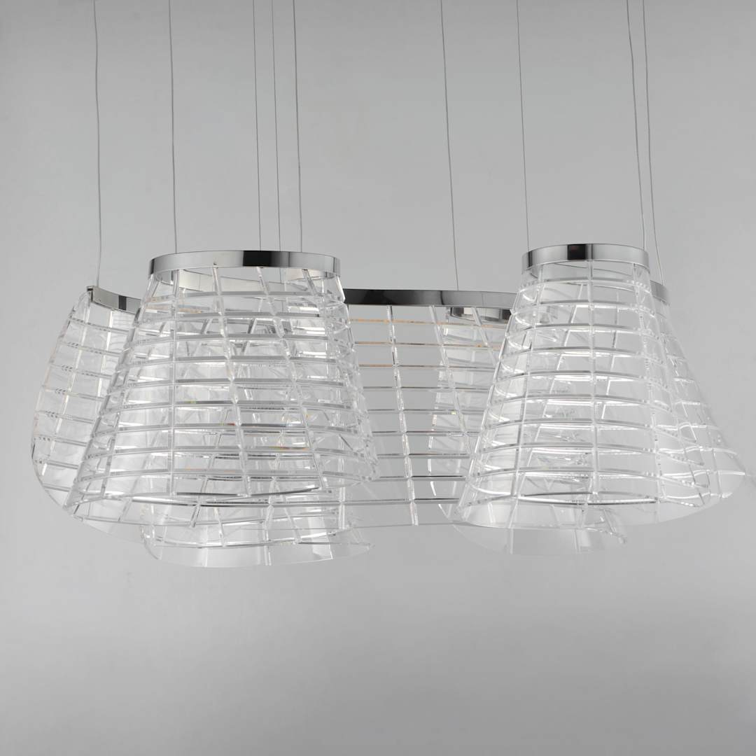 Tartan 3 Light 24" Wide LED Abstract Multi Light Pendant
