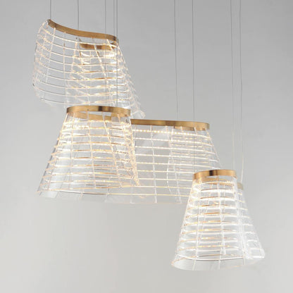 Tartan 3 Light 24" Wide LED Abstract Multi Light Pendant