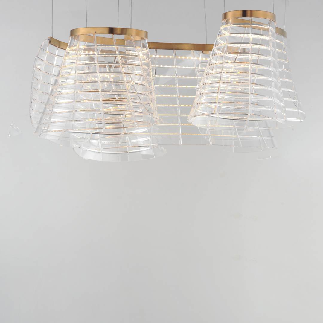 Tartan 3 Light 24" Wide LED Abstract Multi Light Pendant