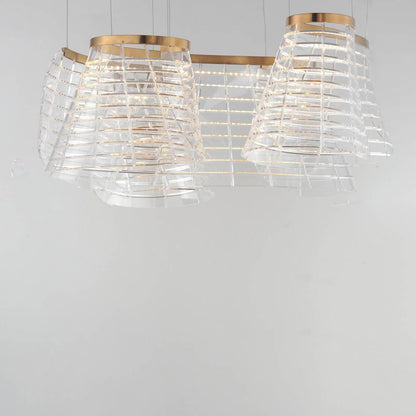 Tartan 3 Light 24" Wide LED Abstract Multi Light Pendant