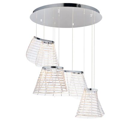 Tartan 3 Light 24" Wide LED Abstract Multi Light Pendant