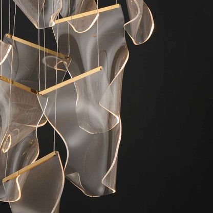 Rinkle 36" Wide LED Multi Light Abstract Pendant