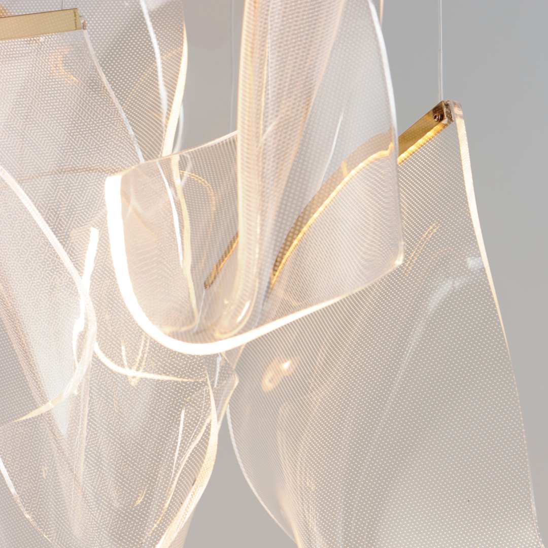 Rinkle 36" Wide LED Multi Light Abstract Pendant