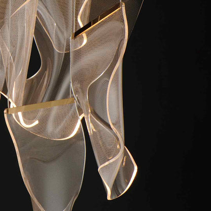 Rinkle 36" Wide LED Multi Light Abstract Pendant