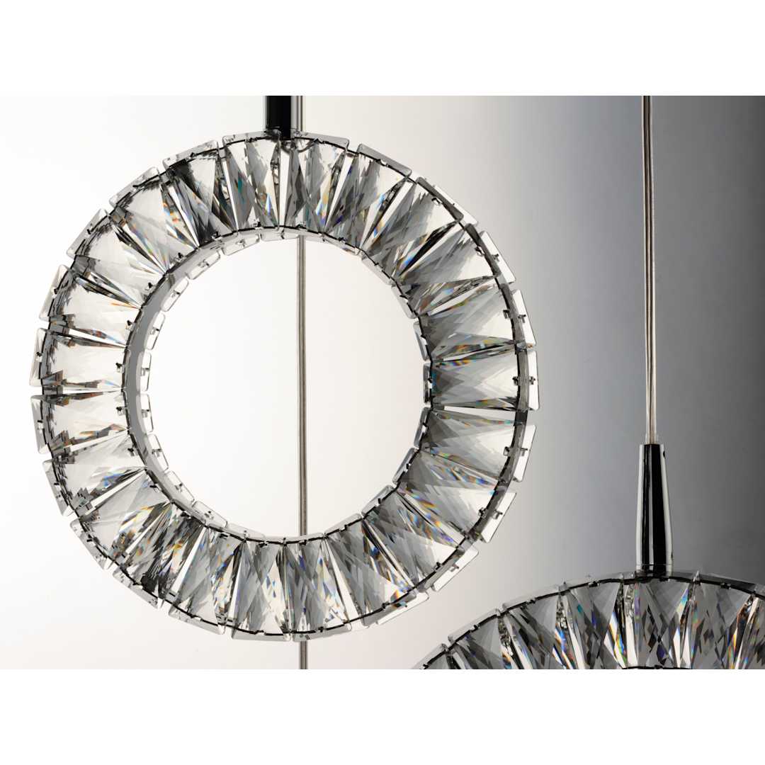 Charm 9 Light 30" Wide LED Crystal Multi Light Pendant