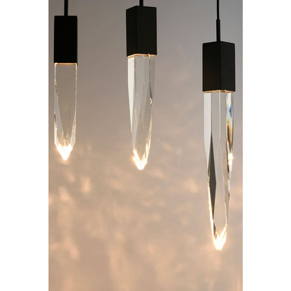 Quartz 9 Light 16" Wide LED Multi Light Pendant