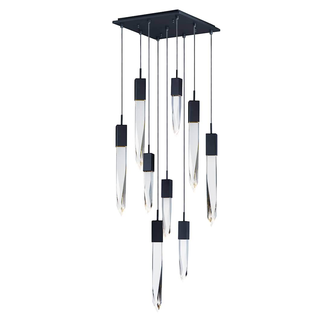 Quartz 9 Light 16" Wide LED Multi Light Pendant