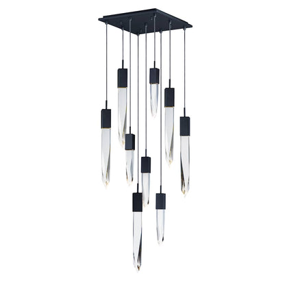 Quartz 9 Light 16" Wide LED Multi Light Pendant