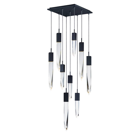 Quartz 9 Light 16" Wide LED Multi Light Pendant