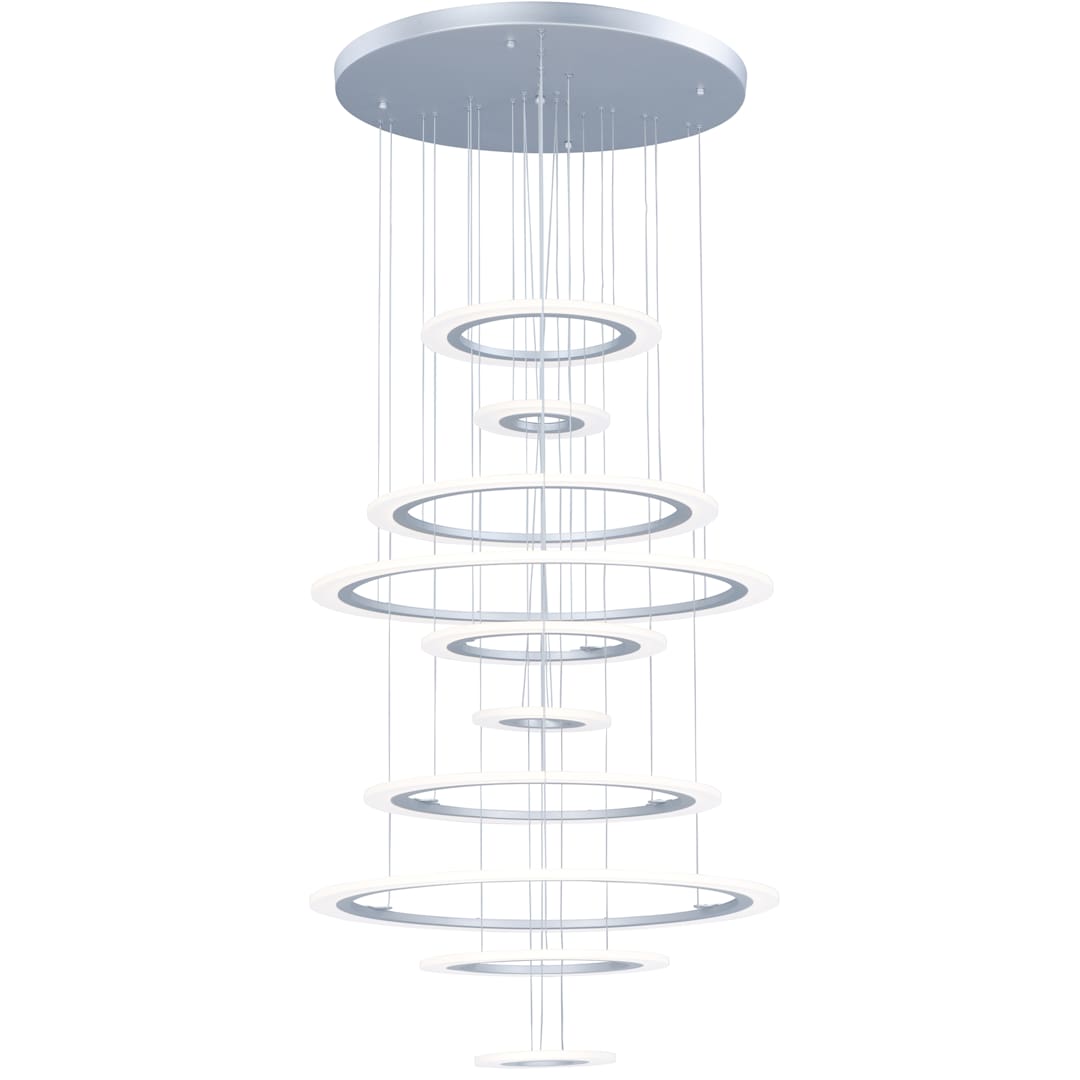 Saturn II 50" Tall 10 Ring LED Chandelier