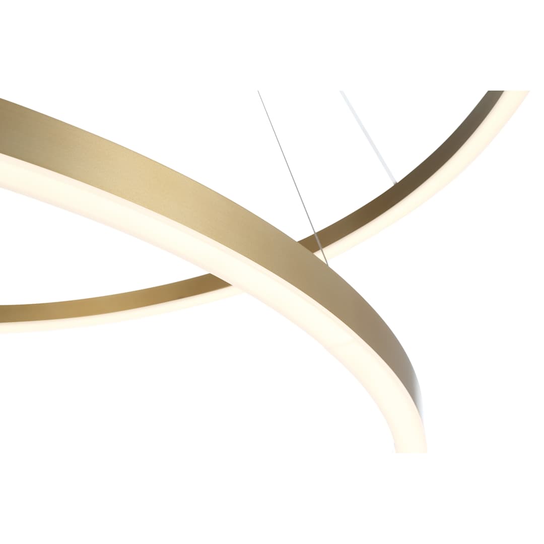 Spunto Three-Tier 61" Wide 3000K LED Ring Chandelier