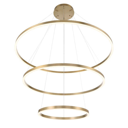 Spunto Three-Tier 61" Wide 3000K LED Ring Chandelier