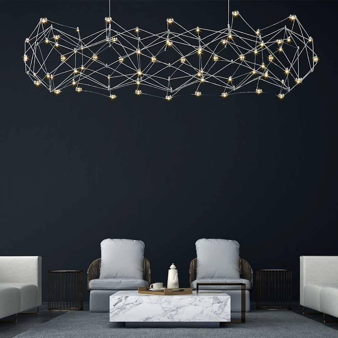 Leonardelli 65" Wide LED Abstract Chandelier